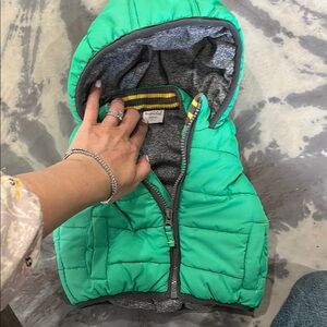 Kids Green Puffer Vest